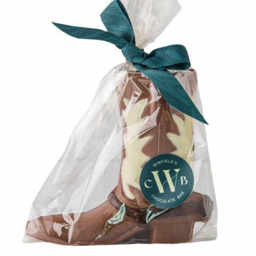 Winfield's Chocolate Cowboy Boot Milk Chocolate Bar Perspective: front