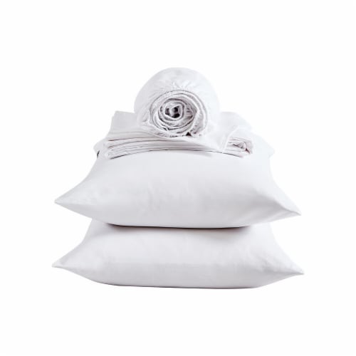 Scarlet 6 Piece Sheet Set White King Perspective: front