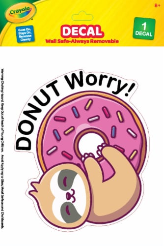 Crayola Donut Worry Decal Perspective: front
