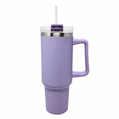 Vessel Stainless Steel Tumbler with Handle - Purple Perspective: front