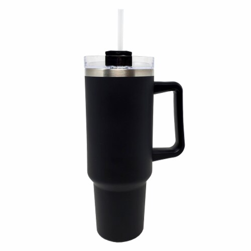 Vessel Stainless Steel Tumbler with Handle - Black Perspective: front