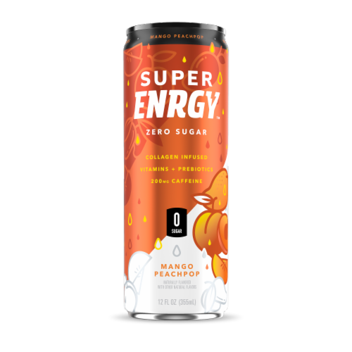 Super Enrgy™ Zero Sugar Mango Peach Pop Perspective: front