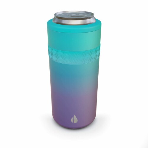 12oz RECESS SLIM CAN COOLER —Mermaid Perspective: front