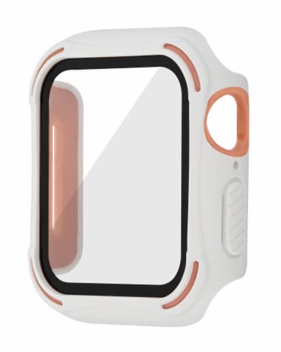 WITHit Apple Watch/Pink Rugged Bumper with Integrated Glass Protection Perspective: front