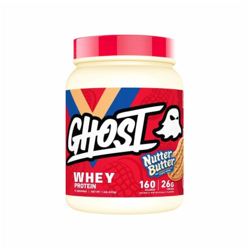 Ghost® Nutter Butter® Whey Protein Powder Perspective: front