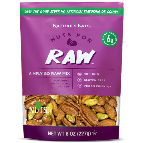 Nature's Eats Nuts for Raw Simply Go Raw Mix Perspective: front