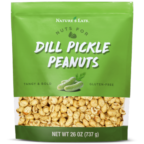 Nature's Eats Dill Pickle Peanuts Perspective: front