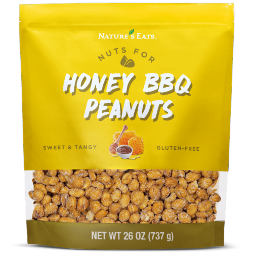 Nature's Eats Honey BBQ Peanuts Perspective: front