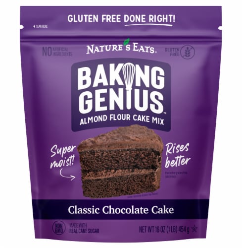 Nature's Eats Baking Genius Gluten Free Classic Chocolate Almond Flour Cake Mix Perspective: front