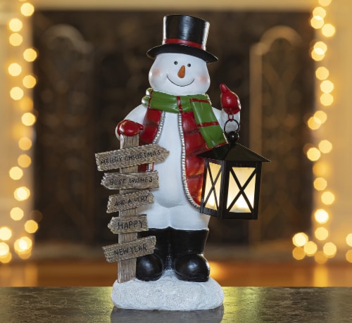 VP Home Glowing Lantern Christmas Snowman Decor LED Holiday Light