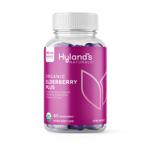 Hyland's Naturals™ Organic Elderberry Plus Immune Support Gummies Perspective: front