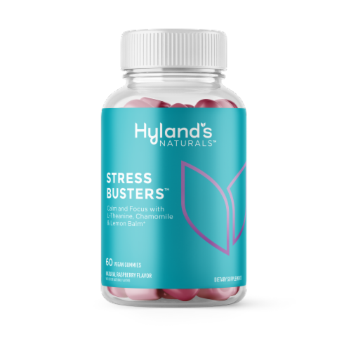 Hyland's Naturals™ Stress Busters™ Raspberry Gummies Perspective: front