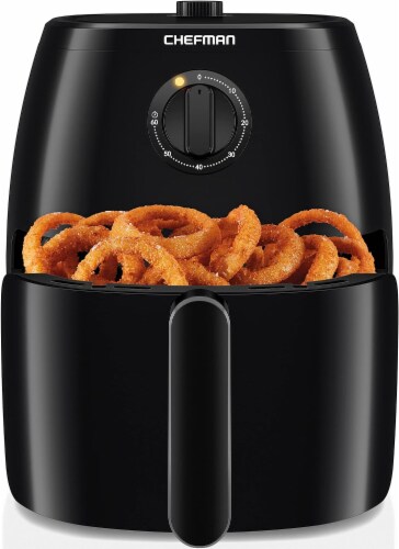 Chefman TurboFry Air Fryer w Integrated Timer Nonstick 8 Qt Black 8 Quart Mariano s