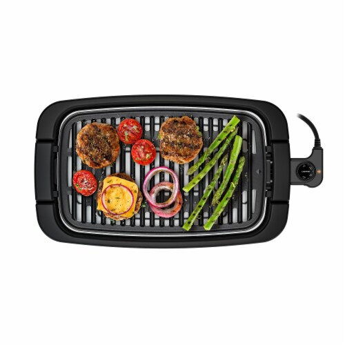 Chefman Smokeless Indoor Electric Grill Adjustable Temperature Control Perspective: front