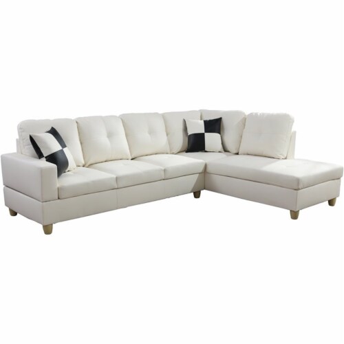 White left on sale facing sectional