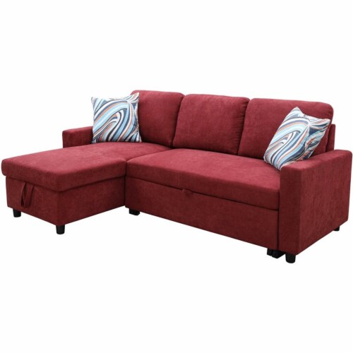 Star Home Living Hannah Microfiber Fabric Revers. Sectional Sofa