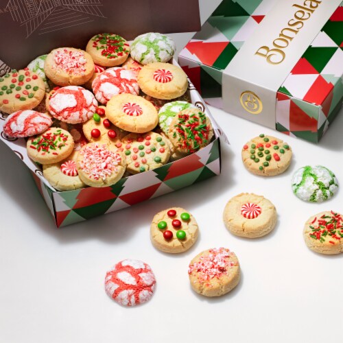 Bonsela Holiday Cookies Baked Fresh in Brooklyn, Candy & Sprinkle Perspective: front