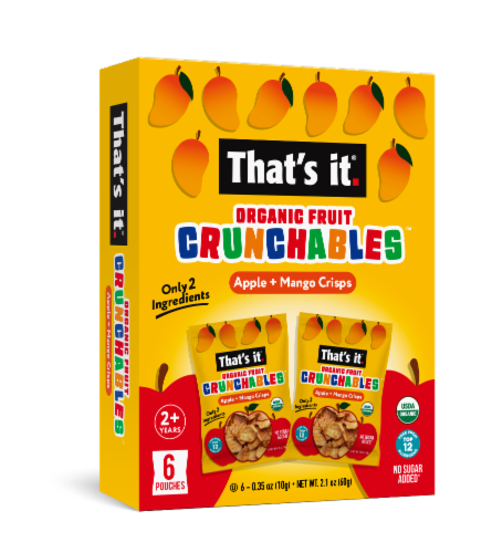 That's It® Organic Fruit Cunchables™ Apple + Mango Crisps Perspective: front