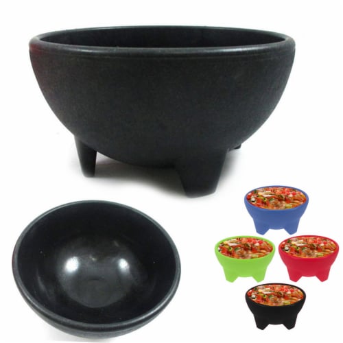 2 Pck Salsa Bowls Plastic Mexican Molcajete Chips Guacamole Bowls Serving Dish