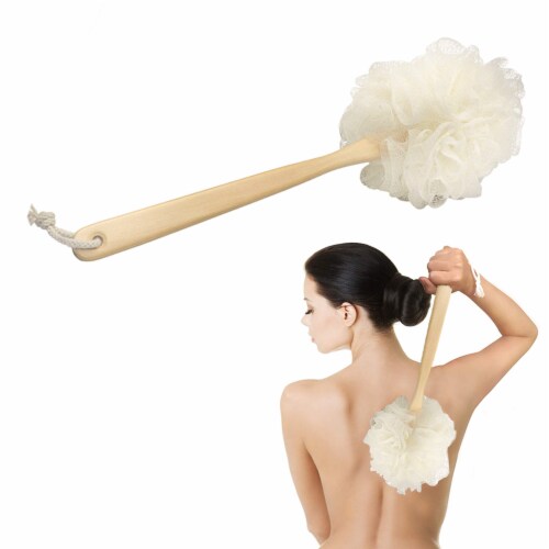 2pc Long Handle Back Body Shower Spa Bath Sponge Brush Exfoliating Skin  Scrubber, 1 - Fred Meyer