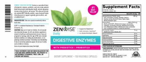 Zenwise Digestive Enzymes Supplements 100 Ct Fred Meyer