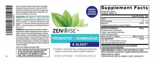 Zenwise Probiotic Kombucha Sleep Capsules 60 Ct Kroger