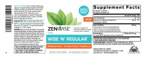 Zenwise® Wise 'N' Regular™ Probiotic Dietary Supplement Perspective: front