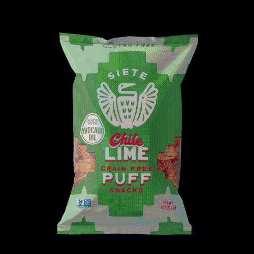 Siete Chili Lime Grain Free Puff Snacks Perspective: front