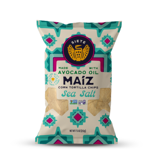 Siete Maiz Sea Salt Totopos Corn Tortilla Chips Perspective: front