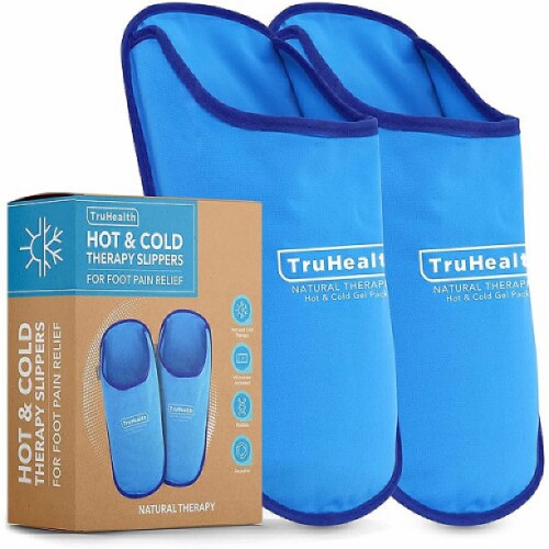 TruHealth Foot Ice Pack Slippers for Hot or Cold Therapy One Size