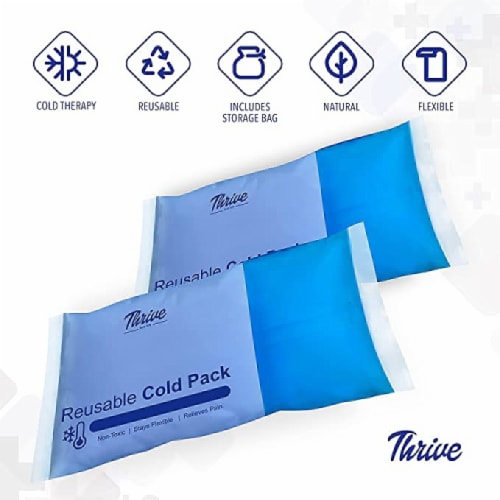 TruHealth 2 Pack Large Reusable Gel Ice Pack - For Hot & Cold