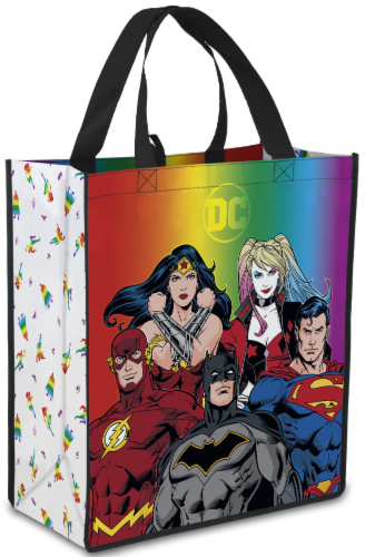 Legacy Licensing Justice League Pride Tote Bag Perspective: front