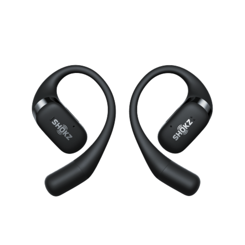 Shokz OpenFit Open-Ear True Wireless Earbuds - Black Perspective: front