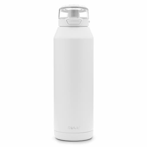 ZULU® Swift 40-Fluid Ounce Stainless Steel Vacuum Insulated Bottle - White Perspective: front