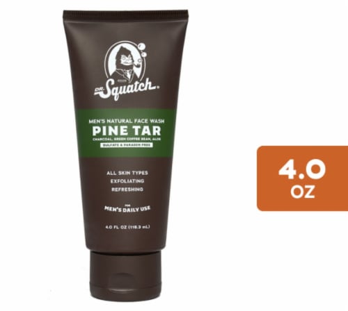 Dr. Squatch® Pine Tar Men's Natural Face Wash Perspective: front