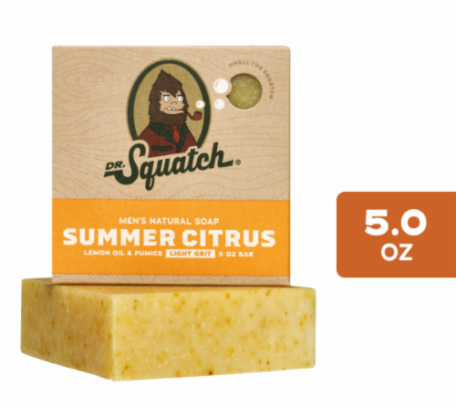 Dr. Squatch® Summer Citrus Bar Soap Perspective: front