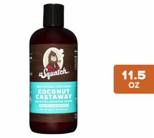 Dr. Squatch® Coconut Castaway Men's Natural Conditioner Perspective: front