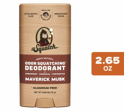 Dr. Squatch® Men's Natural Odor Squatching® Maverick Musk Deodorant Stick Perspective: front