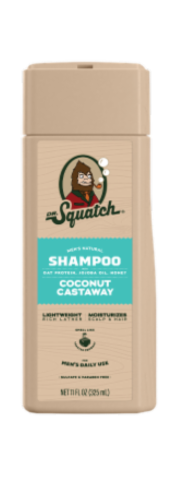 Dr. Squatch® Coconut Castaway Shampoo Perspective: front