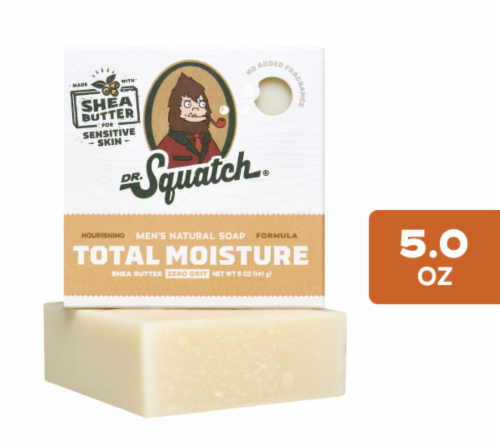 Dr. Squatch® Men's Total Moisture Shea Butter Bar Soap Unscented Perspective: front