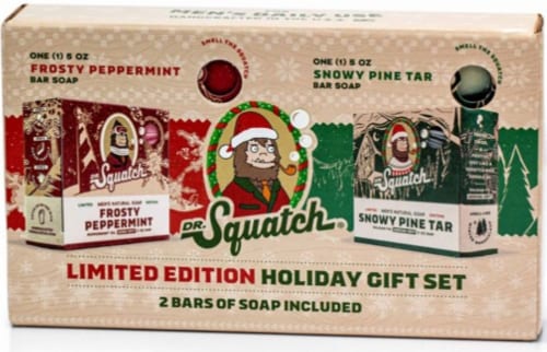 Dr. Squatch® Limited Edition Bar Soap Holiday Gift Set Perspective: front