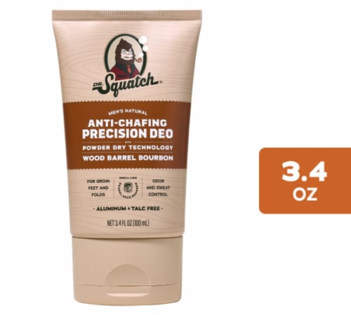 Dr. Squatch® Wood Barrel Bourbon Men's Natural Anti-Chafing Precision Deodorant Perspective: front