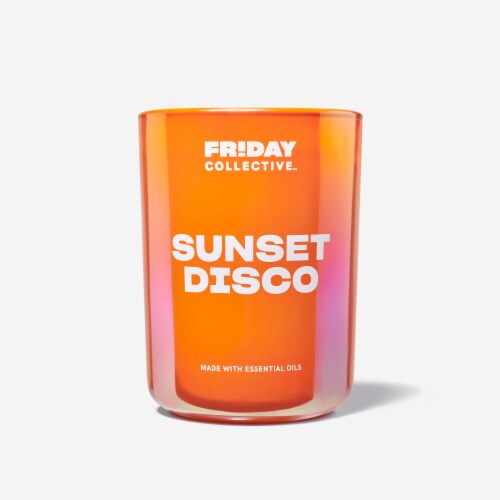Friday Collective™ Sunset Disco Jar Candle Perspective: front