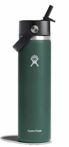 Hydro Flask Wide Mouth with Flex Straw Cap - Fir Perspective: front
