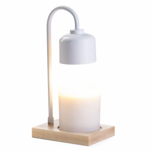 Candle Warmers Arched Wooden Candle Warmer Lap - White Perspective: front