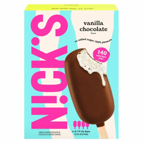 Nick's Vanilla Chocolate Coated Ice Cream Perspective: front