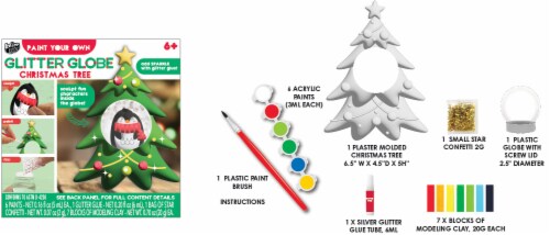 Holiday Christmas Tree Glitter Globe Kit Perspective: front