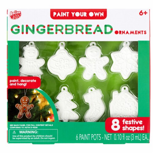 Anker Art™ Gingerbread Ornaments Kit Perspective: front