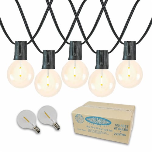 Novelty Lights 100 Foot G40 LED Hanging Patio Outdoor String Lights 100 Feet Jay C Food Stores