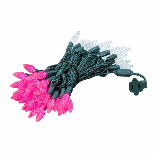 Pink christmas lights with white cord hotsell